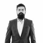 ceo. Bearded man ceo with serious face. Mature hipster with beard. Male in business office. Businessman in formal suit. serious man ceo. Confident brutal man. Business ceo . Modern businessman.